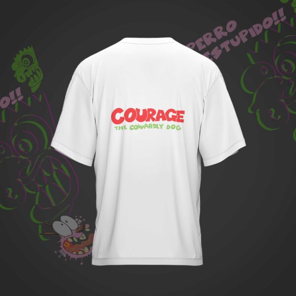 Camiseta CORAJE, EL PERRO COBARDE blanca - Image 2