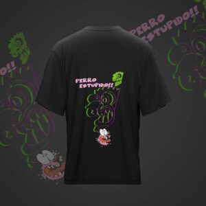 Camiseta CORAJE, EL PERRO COBARDE negra