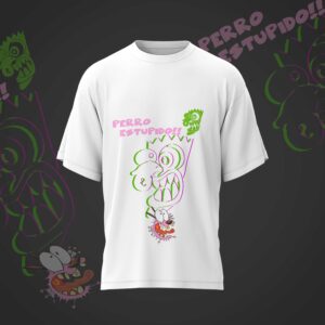 Camiseta CORAJE, EL PERRO COBARDE blanca