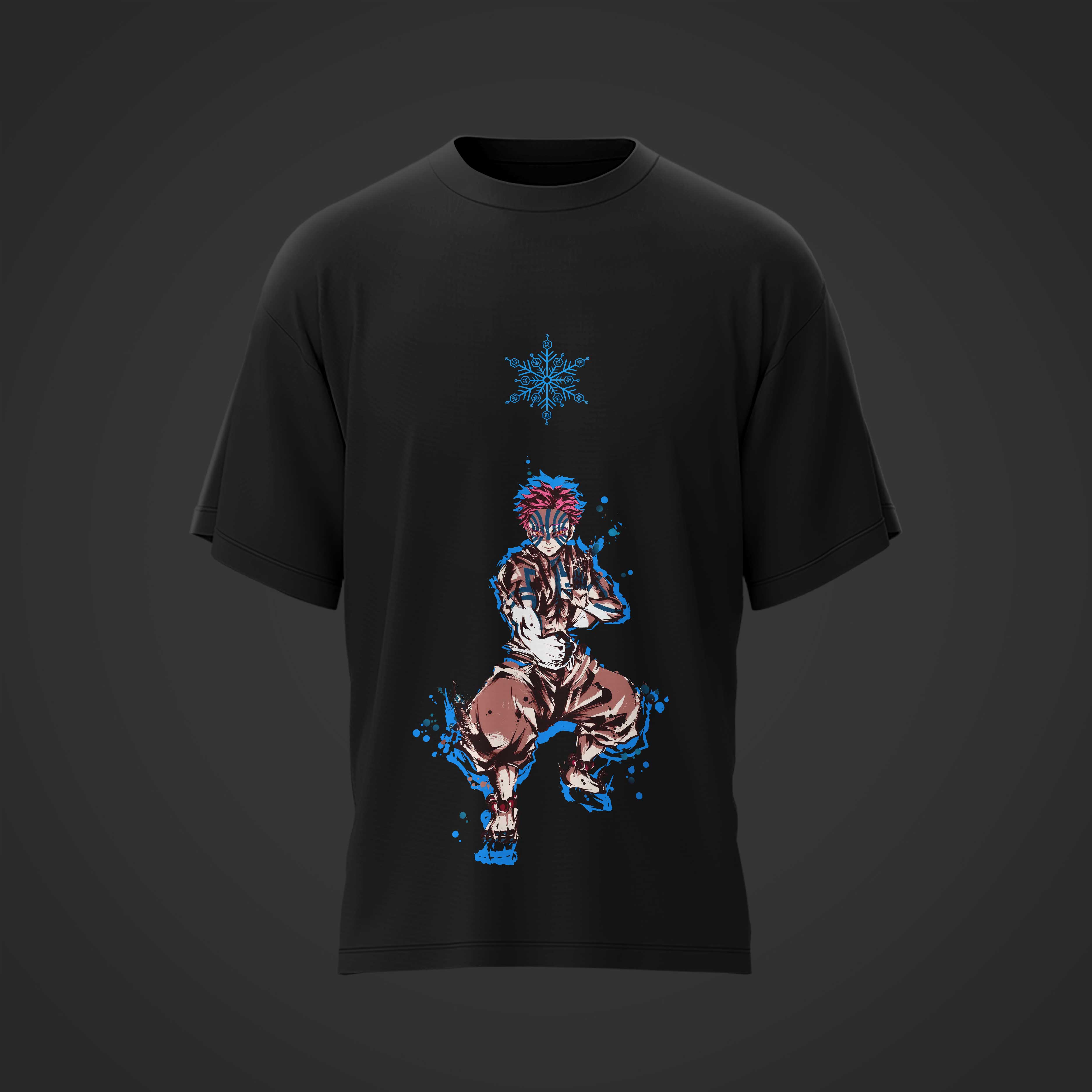 Camiseta AKAZA Demon Slayer: Kimetsu no Yaiba NEGRA