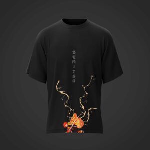 Camiseta ZENITSU Demon Slayer: Kimetsu no Yaiba NEGRA