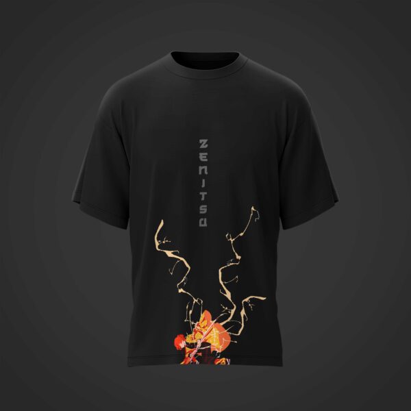 Camiseta ZENITSU Demon Slayer: Kimetsu no Yaiba NEGRA