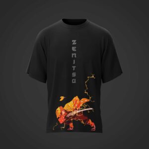 Camiseta ZENITSU V2 Demon Slayer: Kimetsu no Yaiba NEGRA o BLANCA