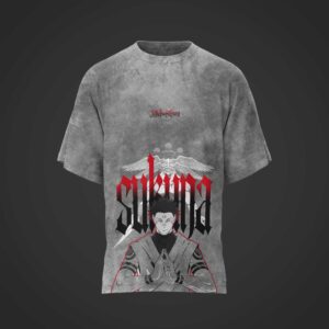 Camiseta SUKUNA Jujutsu Kaisen ACID WASH oversize