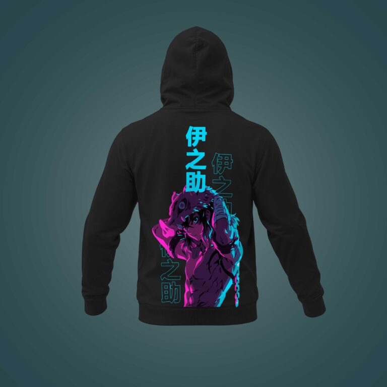 Hoodie de INOSUKE Kimetsu No Yaiba Negro o Blanco