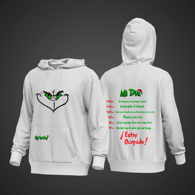 Hoodie o buzo navideño el grinch