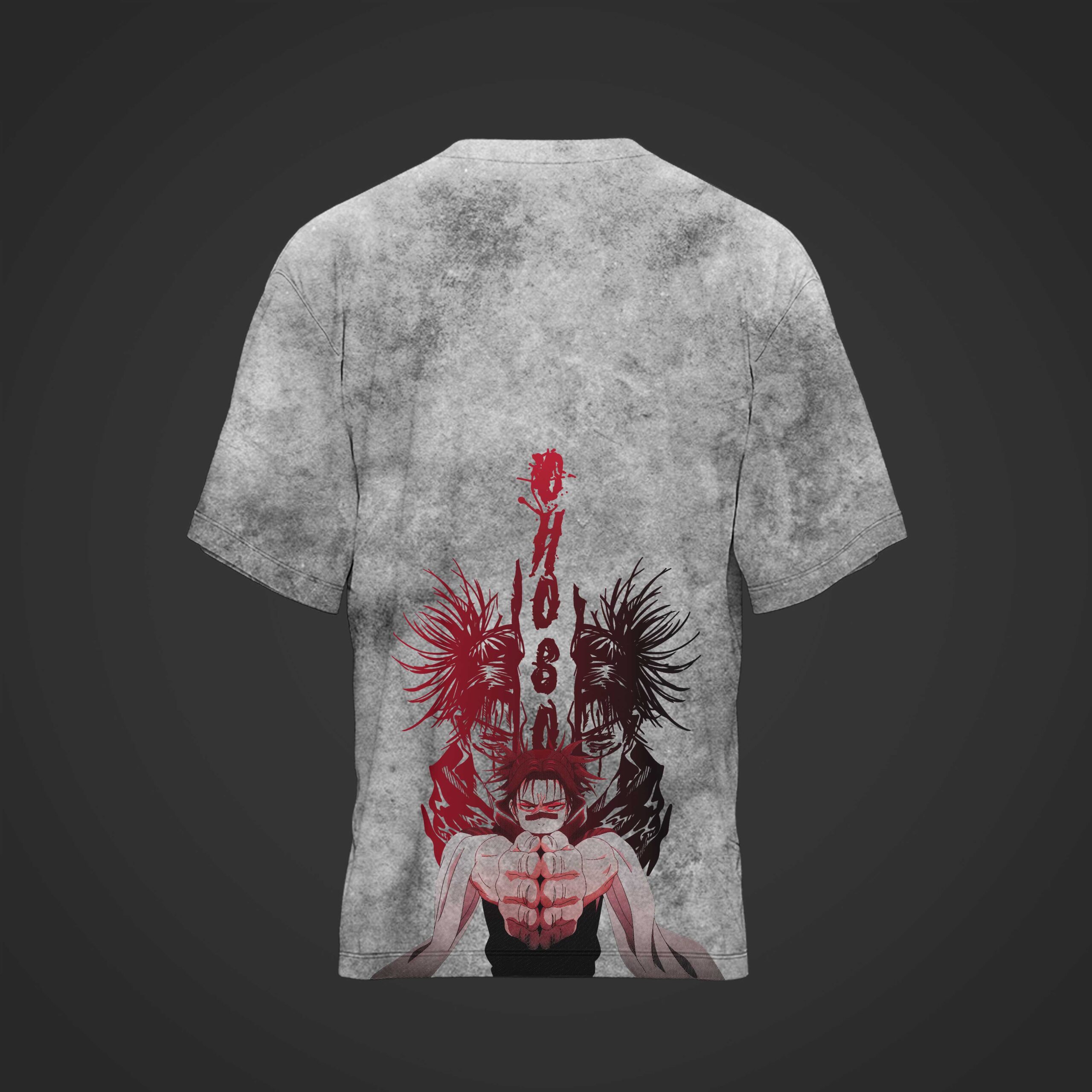 Camiseta CHOSO Jujutsu Kaisen ACID WASH oversize