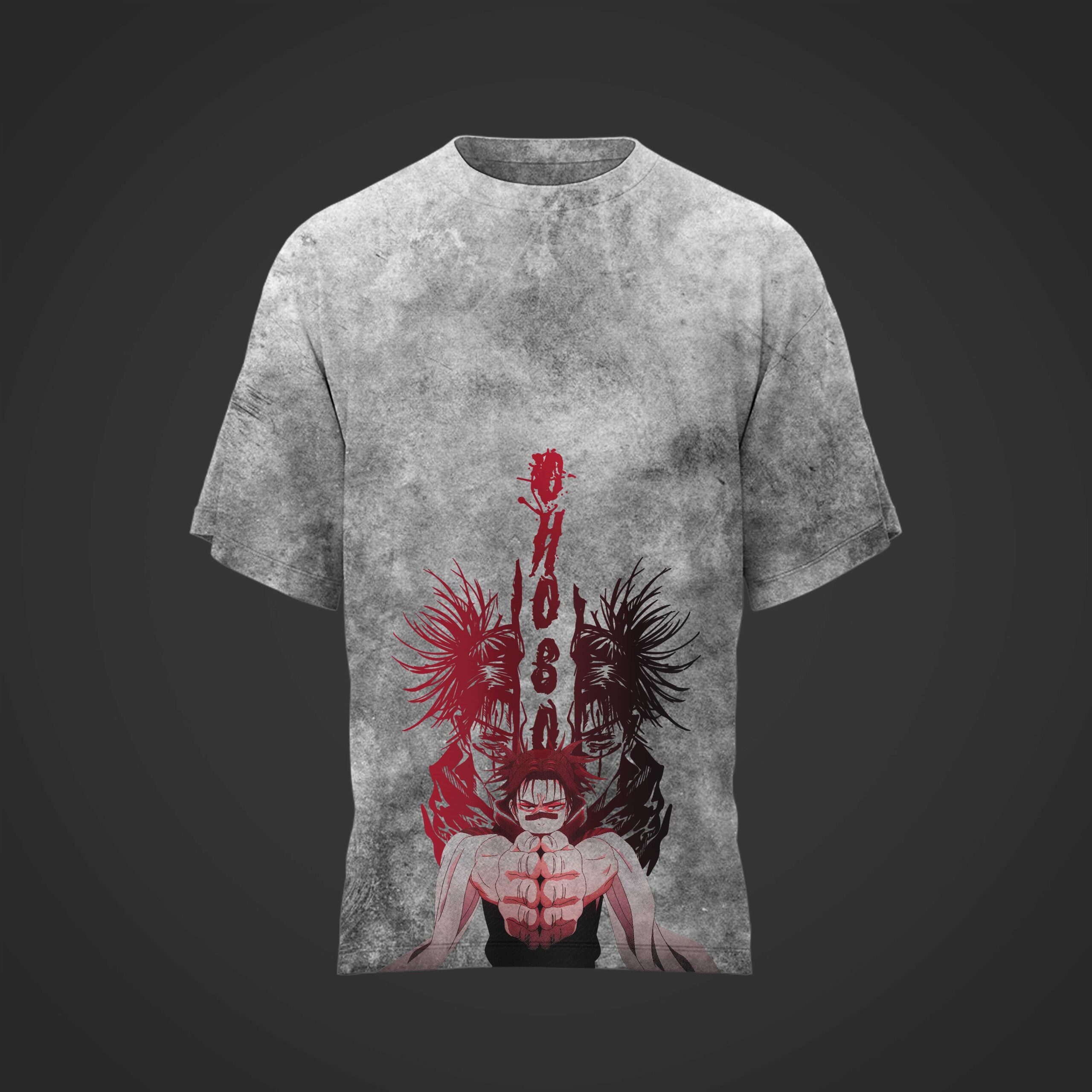 Camiseta CHOSO Jujutsu Kaisen ACID WASH oversize - Image 3